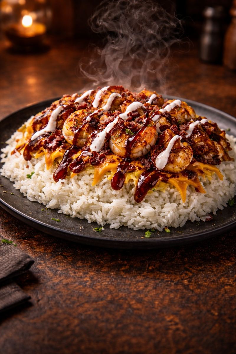 BBQ Bacon Ranch Shrimp Rice